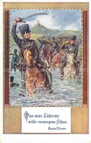 AK / Ansichtskarte Luetzow Mecklenburg-Vorpommern Die wilde verwegene Schar von Luetzow Theodor Koerner Kuenstlerkarte Ostmark Bund deutscher oesterreicher Karte Nr. 131
