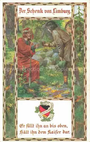 AK / Ansichtskarte LIMBURG  Lahn Der Schenk vom Limburg Bund der Deutschen in Boehmen Karte Nr. 158 Kuenstlerkarte