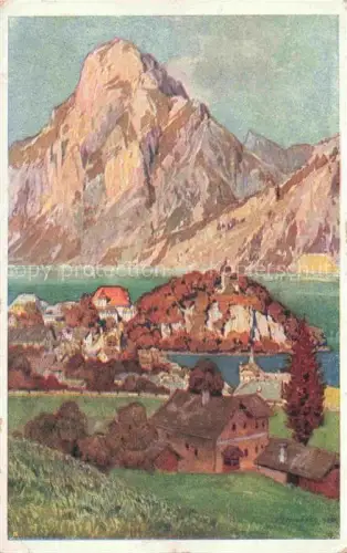 AK / Ansichtskarte Traunkirchen Traunseee Oberoesterreich AT E. Scheiring Kuenstlerkarte Karte Nr. 1691