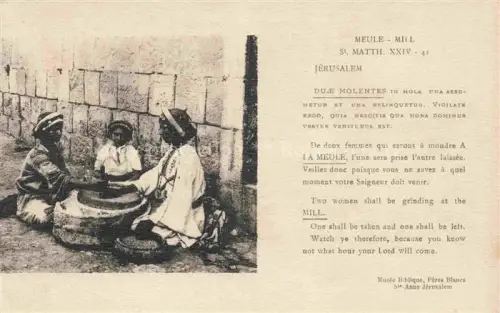 AK / Ansichtskarte Jerusalem  Yerushalayim Israel Women shall be grinding at the Mill