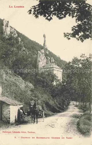 AK / Ansichtskarte Chateau de Rocheblave Gorges du Tarn FLORAC 48 Lozere Vue sur le château