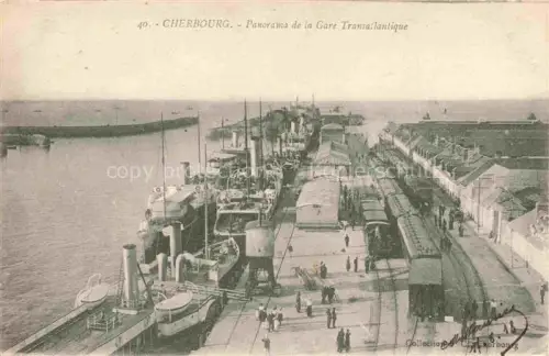 AK / Ansichtskarte CHERBOURG-Octeville 50 Manche Panorama de la Gare Transatlantique