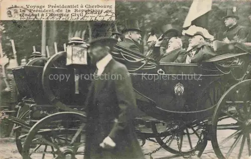 AK / Ansichtskarte CHERBOURG-Octeville 50 Manche Voyage Présidentiel Président de la République se rendant à l'Hospice Civiel