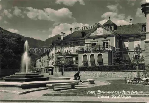 AK / Ansichtskarte Bressanone Brixen Suedtirol IT Hotel Elefante Fontana