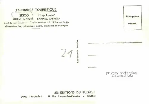 AK / Ansichtskarte Sisco Bastia 2B Haute-Corse Marine de Sisco Camping Casaiola