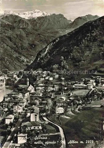 AK / Ansichtskarte Sedrina Bergamo Lombardia IT Panorama nello sfondo Monte Alben Bergamasker Voralpen