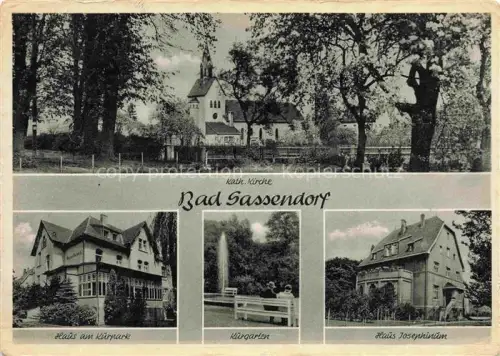 AK / Ansichtskarte Bad Sassendorf Soest NRW Katholische Kirche Haus am Kurpark Kurgarten Haus Josephinum