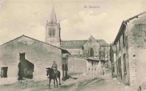 AK / Ansichtskarte St-Souplet-sur-Py REIMS 51 Marne Vue générale et l'église Chevalier