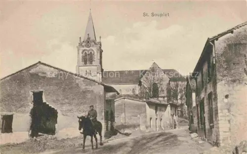 AK / Ansichtskarte St-Souplet-sur-Py REIMS 51 Marne Vue générale et l'église Chevalier