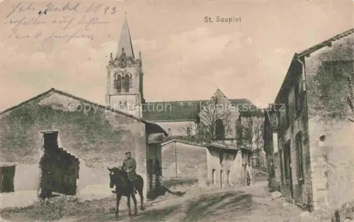 AK / Ansichtskarte St-Souplet-sur-Py REIMS 51 Marne Vue générale et l'église Chevalier