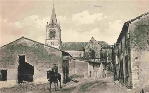 AK / Ansichtskarte St-Souplet-sur-Py REIMS 51 Marne Vue générale et l'église Chevalier