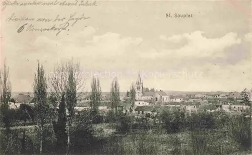 AK / Ansichtskarte St-Souplet-sur-Py REIMS 51 Marne Vue générale et l'église
