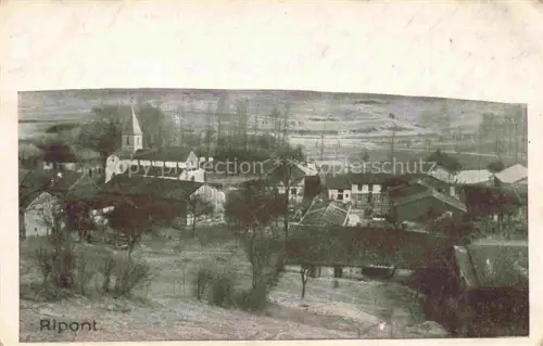 AK / Ansichtskarte Ripont REIMS 51 Marne Vue générale et l'église Pruefstempel