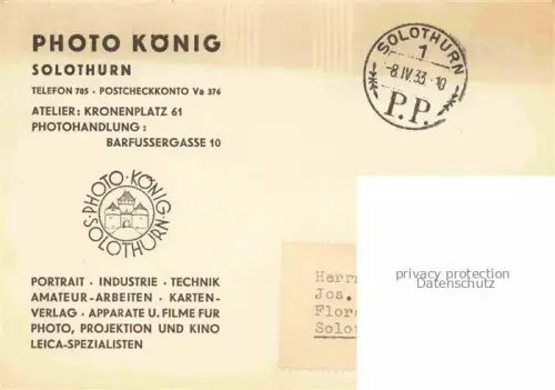 AK / Ansichtskarte Solothurn Soleure SO Ortspartie mit Kirche