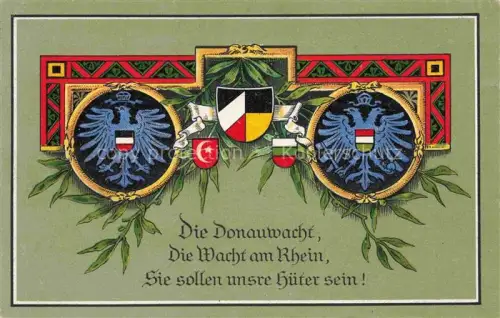AK / Ansichtskarte SWR Schwarz Weiss Rot-Flagge Litho Tuerkei Italien Rhein