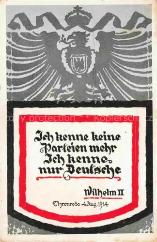 AK / Ansichtskarte SWR Schwarz Weiss Rot-Flagge Litho Wilhelm II Adler 