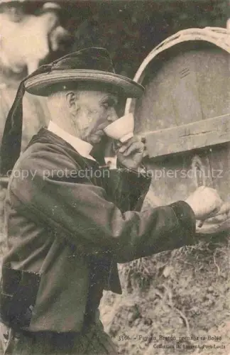 AK / Ansichtskarte Wein Wine Vin Vino-- Alter Mann Fass 