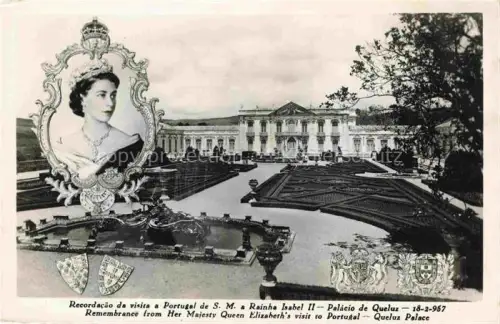 AK / Ansichtskarte Adel UK England Koenigshaus Rainha Elisabeth II Portugal Queluz Palace 