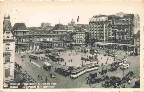 AK / Ansichtskarte STRAssENBAHN Tramway-- Bruxelles  Place Rogier Gare du Nord 