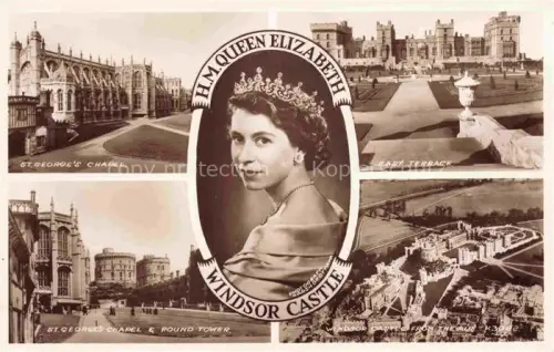 AK / Ansichtskarte Adel UK England Koenigshaus H.M. Queen Elizabeth Windsor Castle London 