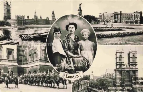 AK / Ansichtskarte Adel UK England Koenigshaus H.H. Elizabeth Children Buckingham Palace London 