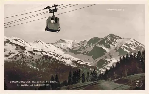 AK / Ansichtskarte Seilbahn Cable-Car Telepherique Stubner Kogel Weltkurort Badgastein 