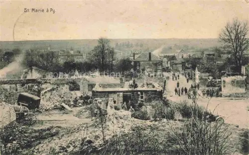 AK / Ansichtskarte St-Marie-a-Py Sainte-Marie-a-Py Suippes 51 Marne Ruines Grande Guerre Truemmer 1. Weltkrieg Karte Nr. 277