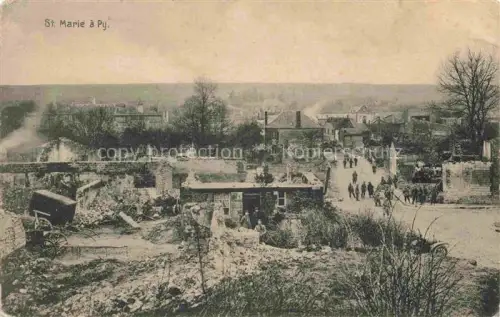 AK / Ansichtskarte St-Marie-a-Py Sainte-Marie-a-Py Suippes 51 Marne Ruines Grande Guerre Truemmer 1. Weltkrieg Karte Nr. 277
