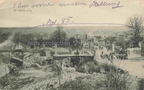 AK / Ansichtskarte St-Marie-a-Py Sainte-Marie-a-Py Suippes 51 Marne Ruines Grande Guerre Truemmer 1. Weltkrieg Karte Nr. 2770