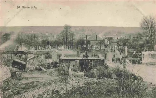 AK / Ansichtskarte St-Marie-a-Py Sainte-Marie-a-Py Suippes 51 Marne Ruines Grande Guerre Truemmer 1. Weltkrieg Karte Nr. 277