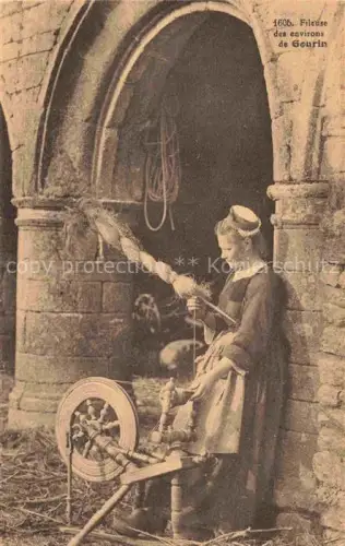 AK / Ansichtskarte Gourin Pontivy 56 Morbihan Une fileuse