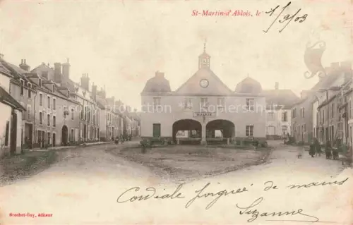 AK / Ansichtskarte St-Martin-d Ablois Epernay 51 Marne La Mairie et la place