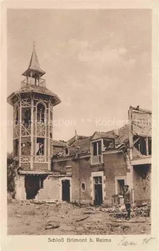 AK / Ansichtskarte Brimont Fort-de-Brimont REIMS 51 Marne Schloss Château Ruines Grande Guerre Truemmer 1. Weltkrieg