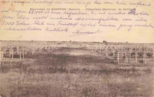 AK / Ansichtskarte Souain-Perthes-les-Hurlus Suippes 51 Marne Cimetière National