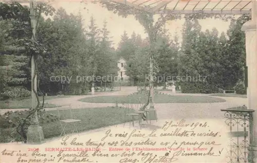 AK / Ansichtskarte Sermaize-les-Bains Vitry-le-Francois 51 Marne 
Entrée de l'Etablissement vue de la Source