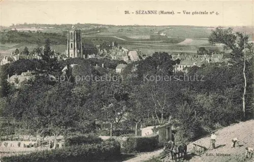 AK / Ansichtskarte Sezanne Epernay 51 Marne Vue générale et l'église