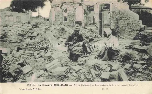 AK / Ansichtskarte Auve Sainte-Menehould 51 Marne Les ruines de la charmante localité Ruines Grande Guerre Truemmer 1. Weltkrieg