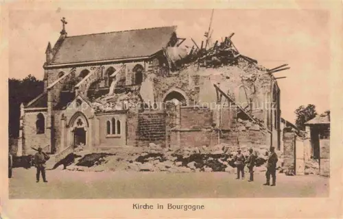 AK / Ansichtskarte Bourgogne REIMS 51 Marne Kirche Eglise Ruines Grande Guerre Truemmer 1. Weltkrieg