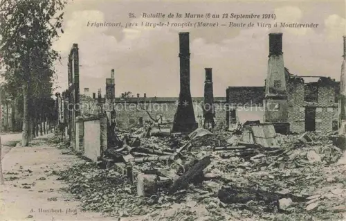 AK / Ansichtskarte Frignicourt Vitry-le-Francois 51 Marne Ruines Grande Guerre Truemmer 1. Weltkrieg Bataille de la Marne