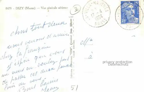 AK / Ansichtskarte Dizy Epernay 51 Marne Vue générale aérienne