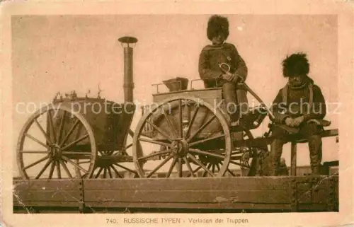 AK / Ansichtskarte Russische Typen Russland Russia WK1 Dampfmaschine