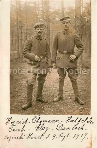 AK / Ansichtskarte Orginski-Kanal Pinsk Belarus Soldaten im Wald  Inafanterie Regiment 269