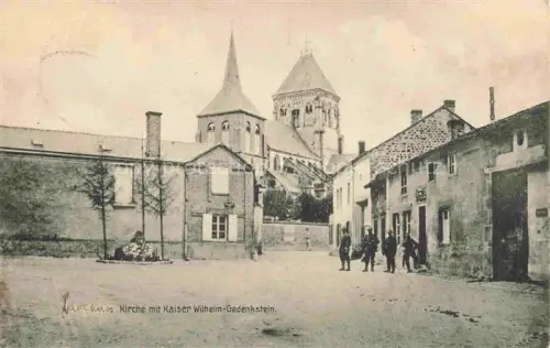 AK / Ansichtskarte Lavannes REIMS 51 Marne Kirche mit Kaiser Wilhelm-Gedenkstein