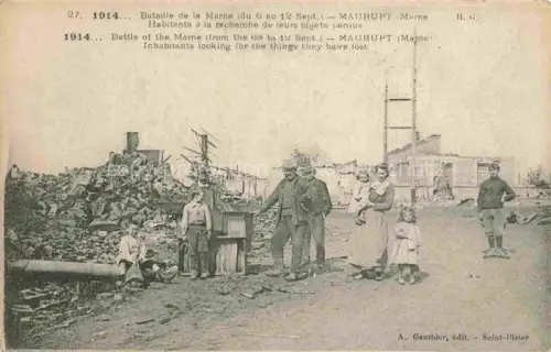 AK / Ansichtskarte Maurupt-le-Montois Vitry-le-Francois 51 Marne Bataille de la Marne Septembbre 1914 Ruines Grande Guerre Truemmer 1. Weltkrieg