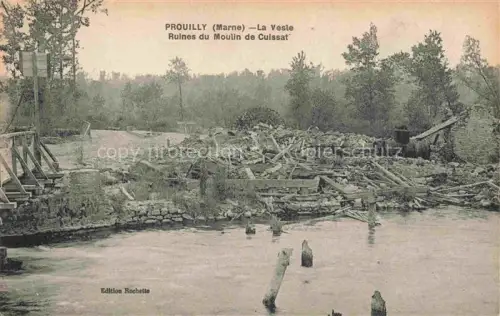 AK / Ansichtskarte Prouilly REIMS 51 Marne La Vesle Ruines du Moulin de Cuissat