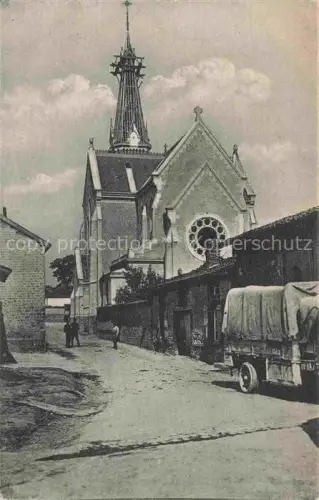 AK / Ansichtskarte Pont-Faverger Pontfaverger Annecy 74 Haute-Savoie Blick zur Kirche Zensurstempel