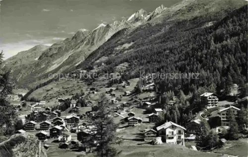 AK / Ansichtskarte ZERMATT VS Panorama mit Mischabelgruppe Walliser Alpen