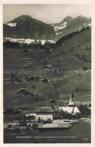 AK / Ansichtskarte Rougemont Besancon 25 Doubs Vue générale Eglise Château et le Vanil Noir Alpes