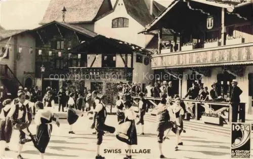 AK / Ansichtskarte CHICAGO  Illinois USA Swiss Village Folklore Tanz