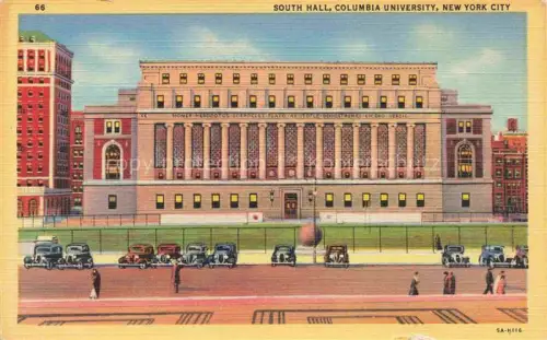 AK / Ansichtskarte NEW YORK City USA South Hall Columbia University Illustration